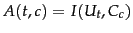 $A(\tcword,c)=I(U_\tcword,C_c)$