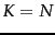 $K=N$