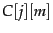 $C[j][m]$