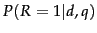 $P(R=1\vert d,q)$