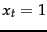 $x_t = 1$