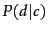 $P(d\vert\tcjclass)$